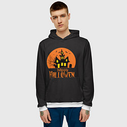 Толстовка-худи мужская Halloween, цвет: 3D-белый — фото 2