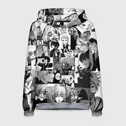 Толстовка-худи мужская Токийский гуль, цвет: 3D-меланж