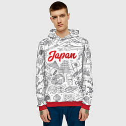 Толстовка-худи мужская Япония Z, цвет: 3D-красный — фото 2