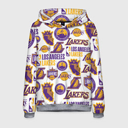 Толстовка-худи мужская LAKERS LOGO, цвет: 3D-меланж