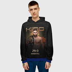 Толстовка-худи мужская Хабиб Нурмагомедов - King, цвет: 3D-синий — фото 2