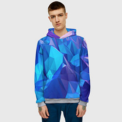 Толстовка-худи мужская NEON CRYSTALLS, цвет: 3D-меланж — фото 2