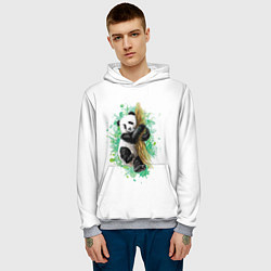 Толстовка-худи мужская Панда, цвет: 3D-меланж — фото 2