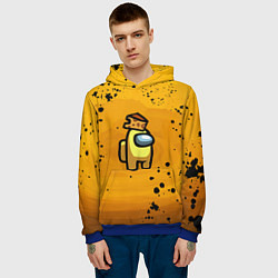 Толстовка-худи мужская Among Us Cheese Z, цвет: 3D-синий — фото 2