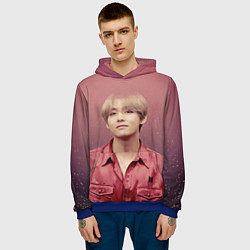 Толстовка-худи мужская BTS, цвет: 3D-синий — фото 2
