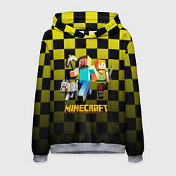 Толстовка-худи мужская Minecraft S, цвет: 3D-меланж