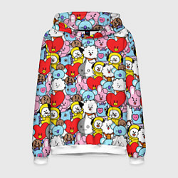 Толстовка-худи мужская BT21 BTS, цвет: 3D-белый