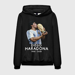 Толстовка-худи мужская Diego Maradona, цвет: 3D-черный