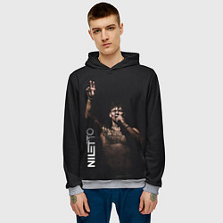 Толстовка-худи мужская NILETTO, цвет: 3D-меланж — фото 2
