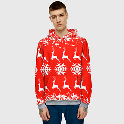 Толстовка-худи мужская New Year, цвет: 3D-меланж — фото 2