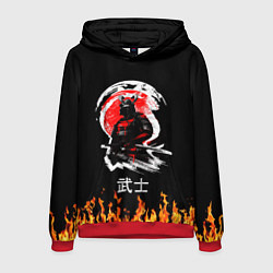 Толстовка-худи мужская Самурай ??, цвет: 3D-красный
