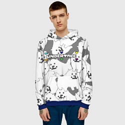Толстовка-худи мужская Undertale, цвет: 3D-синий — фото 2