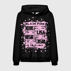 Толстовка-худи мужская BLACKPINK, цвет: 3D-черный