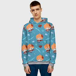 Толстовка-худи мужская Чиби Чайльд, цвет: 3D-меланж — фото 2