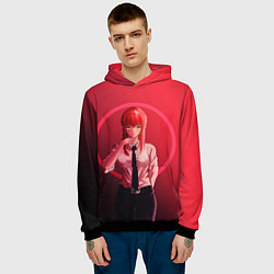 Толстовка-худи мужская Человек Бензопила, цвет: 3D-черный — фото 2