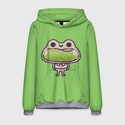 Толстовка-худи мужская Стеклянная лягушка, цвет: 3D-меланж