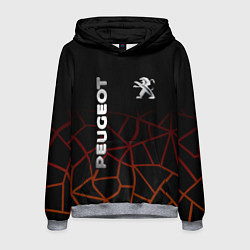 Толстовка-худи мужская PEUGEOT, цвет: 3D-меланж