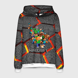 Толстовка-худи мужская MINECRAFT МАНКРАФТ, цвет: 3D-белый