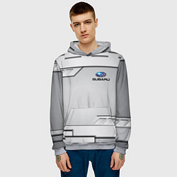 Толстовка-худи мужская SUBARU СУБАРУ, цвет: 3D-меланж — фото 2