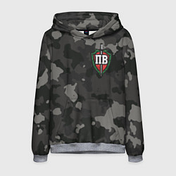 Толстовка-худи мужская Пограничные войска, цвет: 3D-меланж