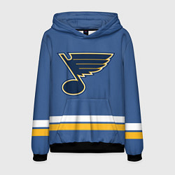 Толстовка-худи мужская Сент-Луис Блюз Форма1, цвет: 3D-черный