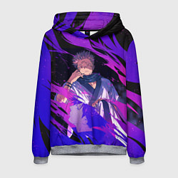 Толстовка-худи мужская Магическая битва, цвет: 3D-меланж