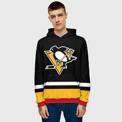 Толстовка-худи мужская Питтсбург Пингвинз Форма1, цвет: 3D-красный — фото 2