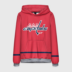 Толстовка-худи мужская Вашингтон Кэпиталз Форма1, цвет: 3D-меланж