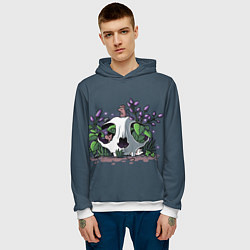 Толстовка-худи мужская Мыши в черепе, цвет: 3D-белый — фото 2