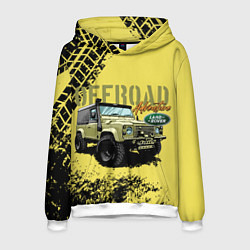 Толстовка-худи мужская LAND ROVER, цвет: 3D-белый