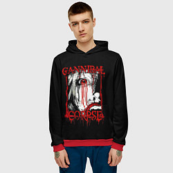 Толстовка-худи мужская Cannibal Corpse 2, цвет: 3D-красный — фото 2