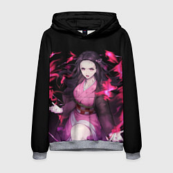 Толстовка-худи мужская NEZUKO НЕЗУКО KNY, цвет: 3D-меланж