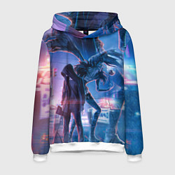 Толстовка-худи мужская DEATH NOTE ТЕТРАДЬ СМЕРТИ, цвет: 3D-белый