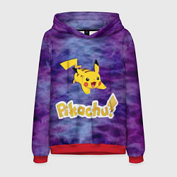 Толстовка-худи мужская Pikachu Blue&Rose K&C, цвет: 3D-красный