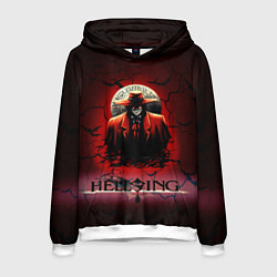Толстовка-худи мужская HELLSING $$$, цвет: 3D-белый