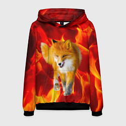 Толстовка-худи мужская Fire Fox, цвет: 3D-черный