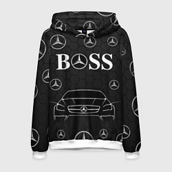 Толстовка-худи мужская BOSS MERCEDES-BENZ, цвет: 3D-белый