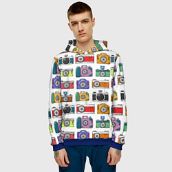 Толстовка-худи мужская Фотоаппараты, цвет: 3D-синий — фото 2