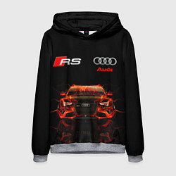 Толстовка-худи мужская AUDI RS 5 FIRE АУДИ РС 5, цвет: 3D-меланж