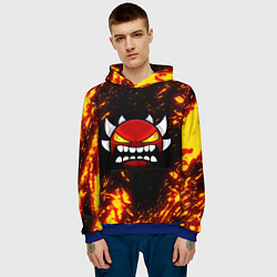 Толстовка-худи мужская Geometry Dash: Demon Z, цвет: 3D-синий — фото 2