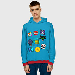 Толстовка-худи мужская Geometry Dash: Icons, цвет: 3D-красный — фото 2
