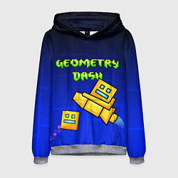 Толстовка-худи мужская Geometry Dash, цвет: 3D-меланж