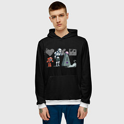 Толстовка-худи мужская Любовь, Смерть & Роботы, цвет: 3D-белый — фото 2