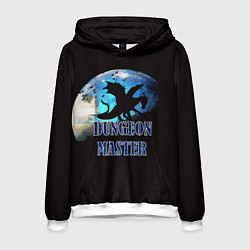 Толстовка-худи мужская Dungeon Master, цвет: 3D-белый