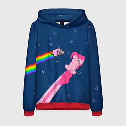 Толстовка-худи мужская Nyan cat x Pony, цвет: 3D-красный