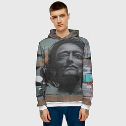Толстовка-худи мужская Сальвадор Дали, цвет: 3D-белый — фото 2