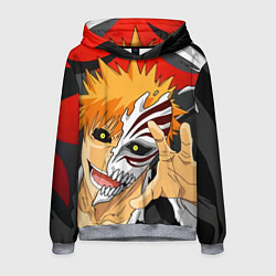 Толстовка-худи мужская Bleach, Ичиго Куросаки, цвет: 3D-меланж
