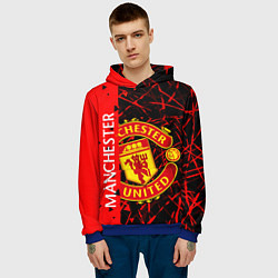 Толстовка-худи мужская МАНЧЕСТЕР MANCHESTER UNITED, цвет: 3D-синий — фото 2