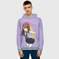 Толстовка-худи мужская Девушки и Танки, цвет: 3D-меланж — фото 2