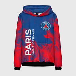 Толстовка-худи мужская ФК ПСЖ PARIS SAINT GERMAIN, цвет: 3D-черный